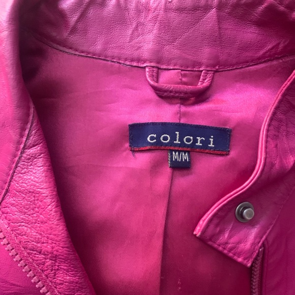 Pink vintage real leather jacket - Picture 4 of 5